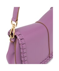 GIANNI CHIARINI HELENA ROUND Leather bag with flap argyle purple - Women&rsquo;s Bags - 4