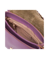 GIANNI CHIARINI HELENA ROUND Leather bag with flap argyle purple - Women&rsquo;s Bags - 5