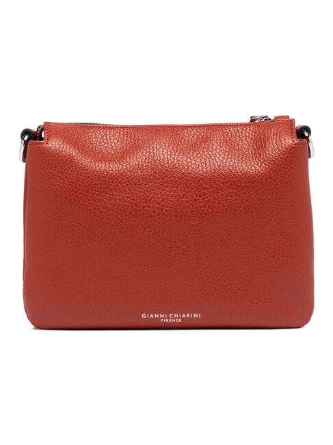 THREE  Mini shoulder bag, in leather brick red - Women&rsquo;s Bags