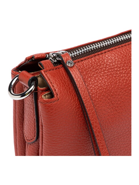 THREE  Mini shoulder bag, in leather brick red - Women&rsquo;s Bags