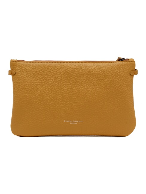 HERMY Leather clutch bag with shoulder strap golden amber-beaver - Women&rsquo;s Bags