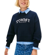 TOMMY HILFIGER TH Girls' crew neck sweater desert sky - Children's Sweaters - 4