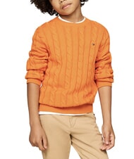 TOMMY HILFIGER TH KIDS Baby cotton sweater orange thunder - Children's Sweaters - 4