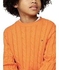 TOMMY HILFIGER TH KIDS Baby cotton sweater orange thunder - Children's Sweaters - 5