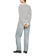 TOMMY HILFIGER TH Cotton cardigan, long sleeves breton stp/ ivory petal/ desert sky - Women's Sweaters - 3