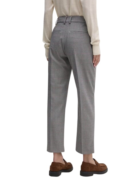 TH Slim fit trousers, classic style global stp check/ s/ texture h grey - Women's Pants