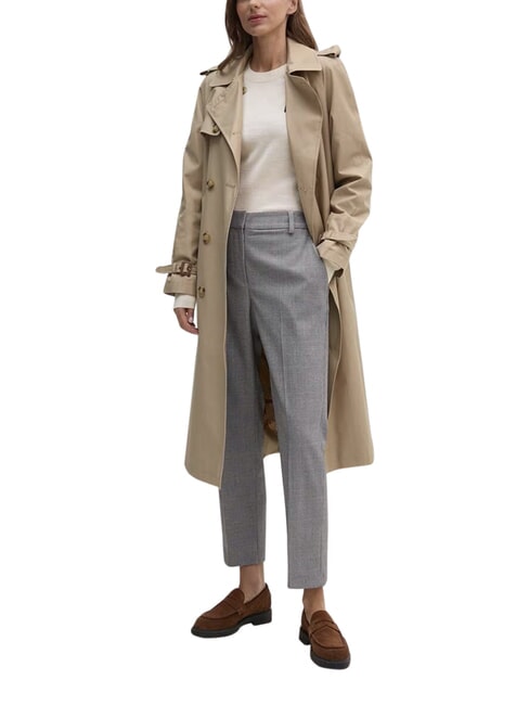 TH Slim fit trousers, classic style global stp check/ s/ texture h grey - Women's Pants