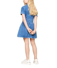 TOMMY HILFIGER TH Girls' short-sleeved denim dress ltweightdenim - Little Girls' Dresses - 2