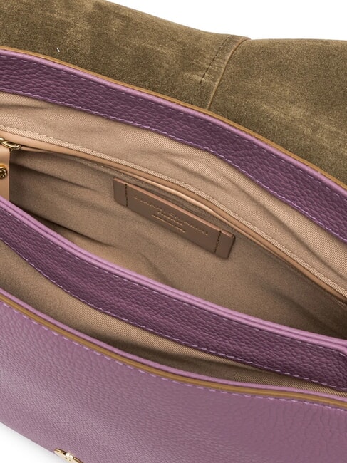 HELENA ROUND Leather bag with rope shoulder strap argyle purple - Women&rsquo;s Bags