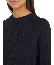 TOMMY HILFIGER TH Cotton crew neck sweater desert sky - Women's Sweaters - 4