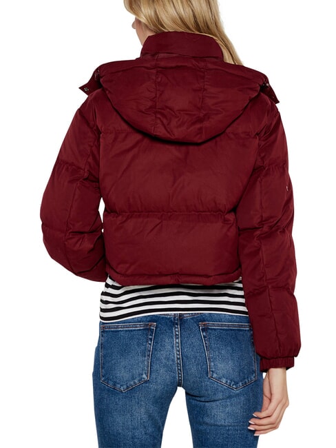 TH JEANS Short down jacket deep red - Women's down jackets