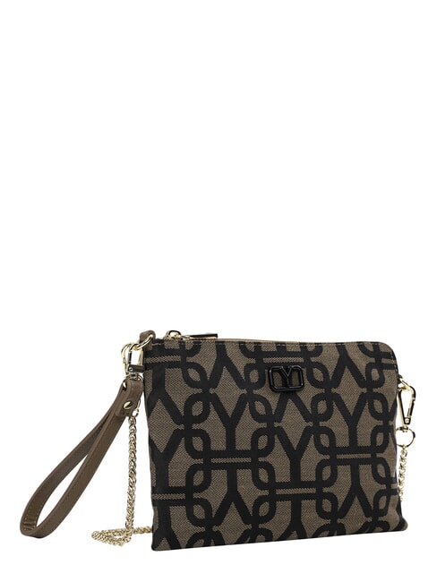 GRACE Hand-held flat bag, with shoulder strap BROWN - Women&rsquo;s Bags