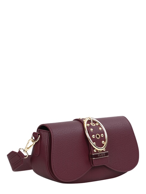 ROCKER Shoulder bag with buckle and studs wine - Women&rsquo;s Bags