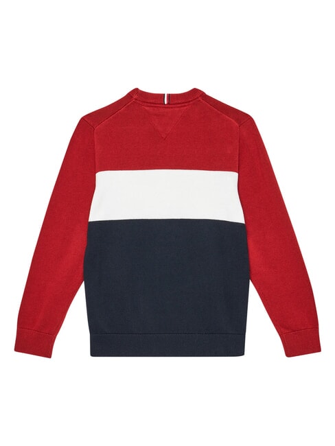 TH Cotton crew neck sweater rwb colorblock - Child T-shirt
