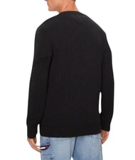 TOMMY HILFIGER TH JEANS  Cotton V-neck sweater black - Men's Sweaters - 5