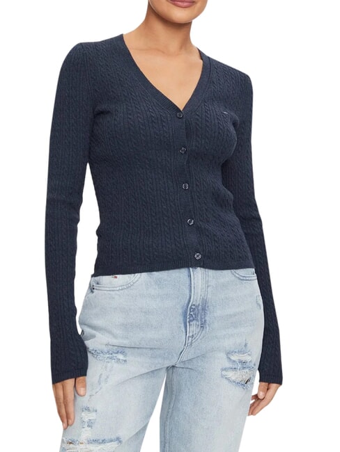 TH JEANS Long-sleeved cardigan dark night navy melange - Women's Sweaters