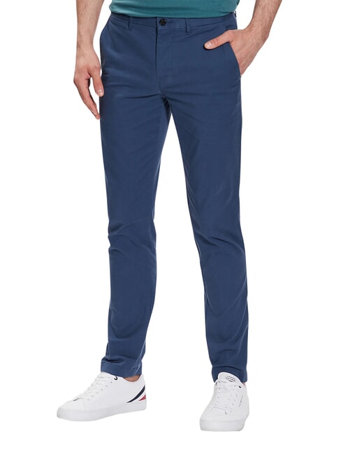TH BLEECKER Slim Pants Aegean Sea - Trousers