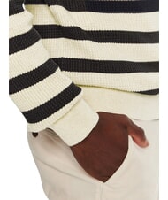 TOMMY HILFIGER TH Crew neck cotton sweater oatmilk htr / desert sky - Men's Sweaters - 5