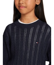 TOMMY HILFIGER TH Crew neck cotton sweater desert sky - Children's Sweaters - 5