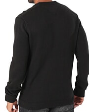 TOMMY HILFIGER TH JEANS Crew neck cotton sweater black - Men's Sweaters - 2