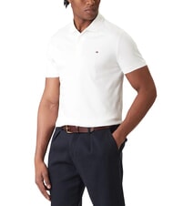 TOMMY HILFIGER TH Short-sleeved polo shirt with collar ribbon optical white - Polo shirt - 3