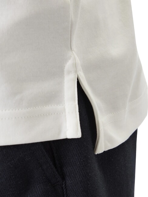 TH Short-sleeved polo shirt with collar ribbon optical white - Polo shirt