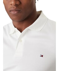 TOMMY HILFIGER TH Short-sleeved polo shirt with collar ribbon optical white - Polo shirt - 5