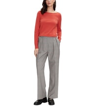 TOMMY HILFIGER TH Pants global stp check/ s/ texture h grey - Women's Pants - 3