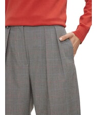 TOMMY HILFIGER TH Pants global stp check/ s/ texture h grey - Women's Pants - 4