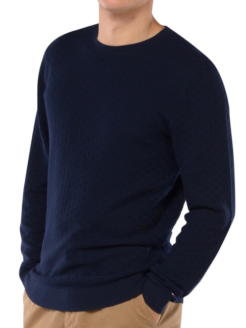 TH Crew neck cotton sweater desert sky - Men's Sweaters