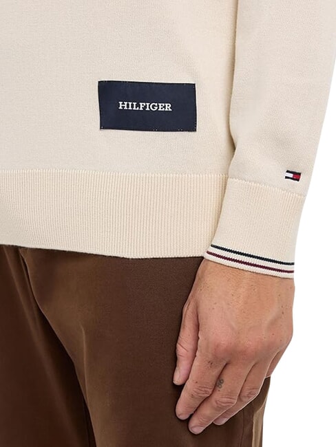 TH Crew neck cotton sweater ancient white - Men's Sweaters