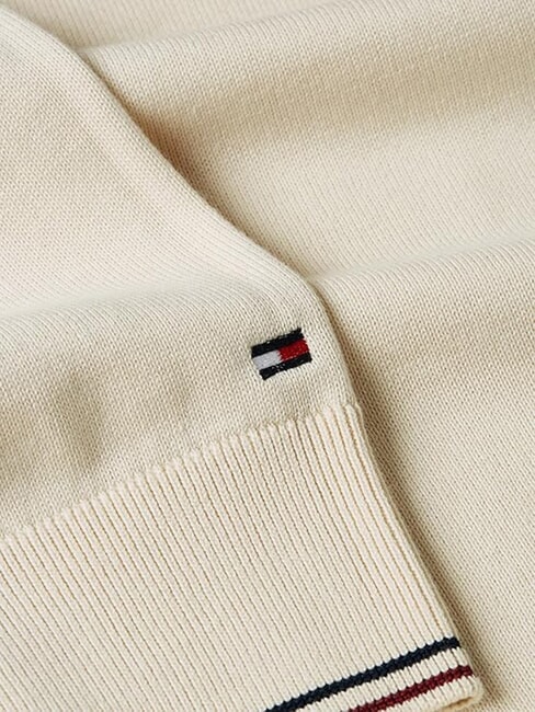 TH Crew neck cotton sweater ancient white - Men's Sweaters