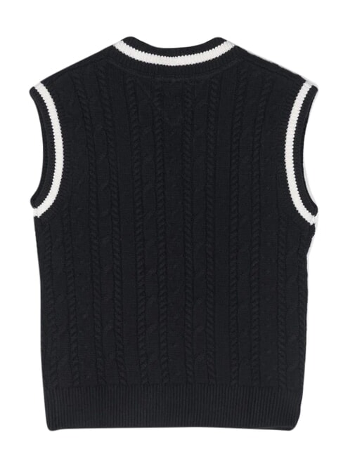 TH Knitted vest, v-neck desert sky - Children's Sweaters