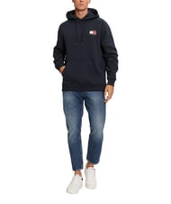 TOMMY HILFIGER TH JEANS Sweatshirt with pocket and hood dark night navy - Sweatshirts - 3