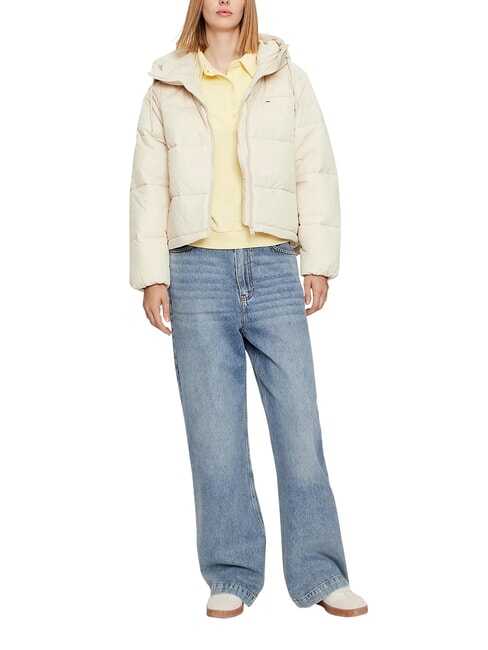 TH JEANS Puffer jacket with hood newsprint - Women's down jackets