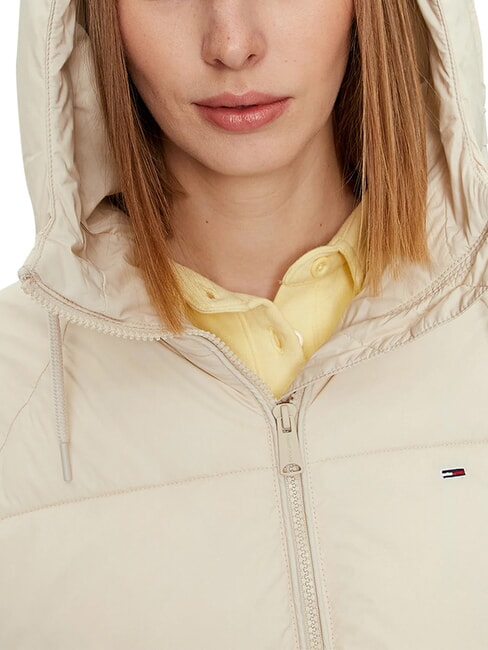 TH JEANS Puffer jacket with hood newsprint - Women's down jackets