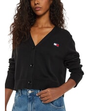 TOMMY HILFIGER TH JEANS Cotton cardigan black - Women's Sweaters - 4