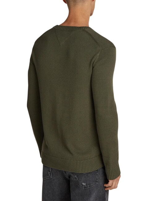 TH JEANS  Cotton crewneck fatigue green - Men's Sweaters