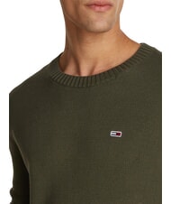 TOMMY HILFIGER TH JEANS  Cotton crewneck fatigue green - Men's Sweaters - 3