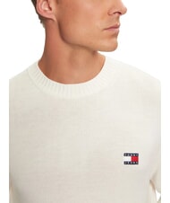 TOMMY HILFIGER TH JEANS  Crew neck sweater ancient white - Men's Sweaters - 4