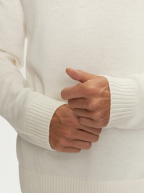 TH JEANS  Crew neck sweater ancient white - Men's Sweaters