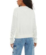 TOMMY HILFIGER TH JEANS V-neck sweater ancient white - Women's Sweaters - 2