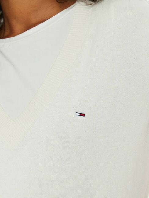 TH JEANS V-neck sweater ancient white - Women's Sweaters