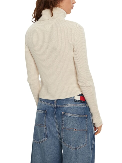 TH JEANS Turtleneck sweater ancient white melange - Women's Sweaters