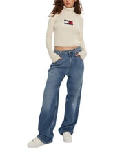TOMMY HILFIGER TH JEANS Turtleneck sweater ancient white melange - Women's Sweaters - 3