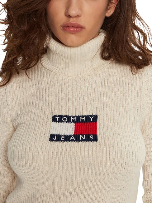 TH JEANS Turtleneck sweater ancient white melange - Women's Sweaters