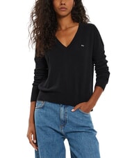 TOMMY HILFIGER TH JEANS V-neck sweater black - Women's Sweaters - 2