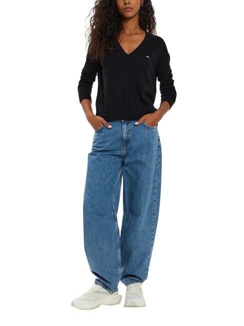 TH JEANS V-neck sweater black - Women's Sweaters