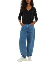 TOMMY HILFIGER TH JEANS V-neck sweater black - Women's Sweaters - 4