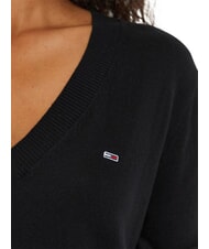TOMMY HILFIGER TH JEANS V-neck sweater black - Women's Sweaters - 6